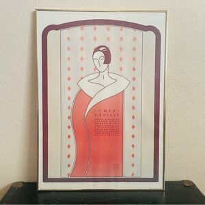 Vintage David Lance Goines Art Deco Lithograph ~Chez Panisse